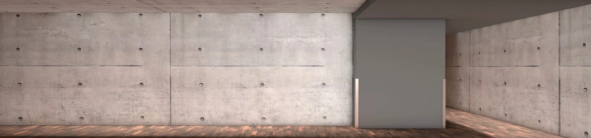 Eckschutzprofile an Wandkanten aus Sichtbeton