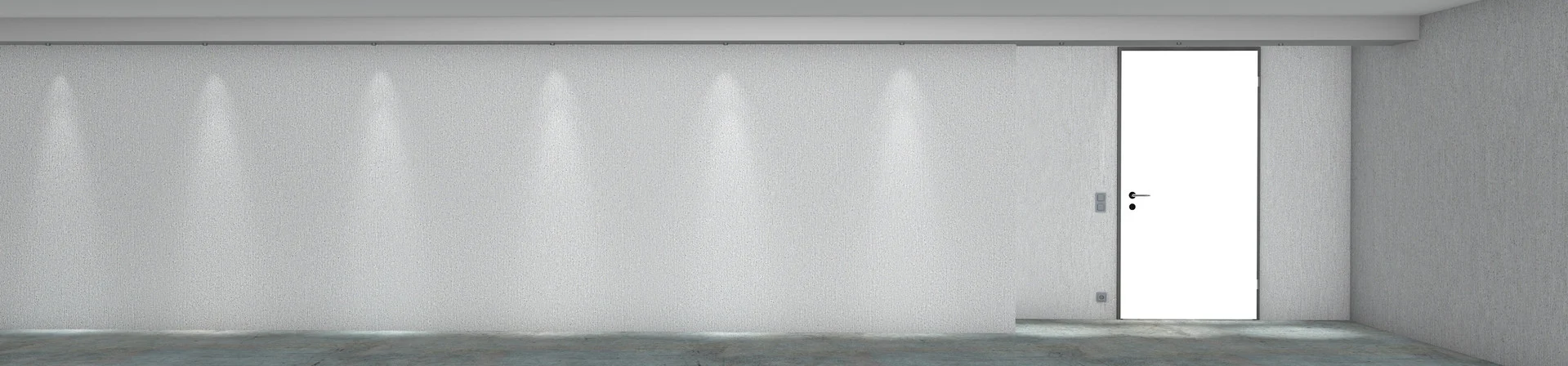 Zarge gemäß DIN in einer hellen Wand